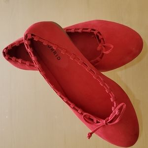 TORRID Red suede flats 11W